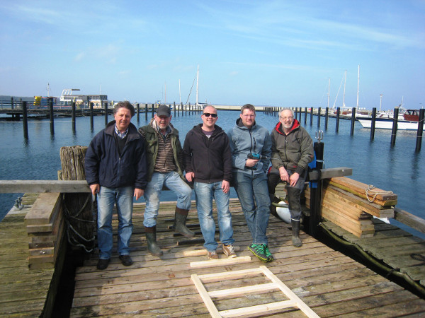 Die Beteiligten v.r.: Thomas Möller, Ralf Lange, Felix und Thomas Beyer und Siegfried Latki.