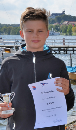 Platz 3 für Ben Diestelhorst bei den Opti C1