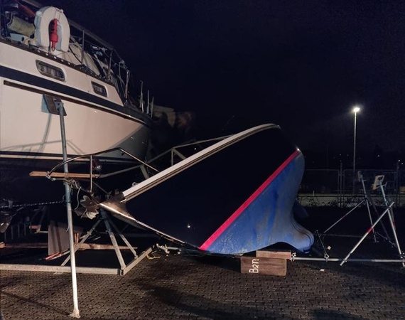 Ende Januar hielten nicht alle Winterlagerböcke den orkanartigen Böen stand.