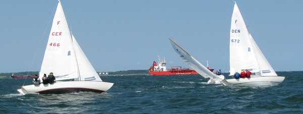 die Folkeboote lagen ordentlich auf der Seite.